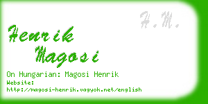 henrik magosi business card